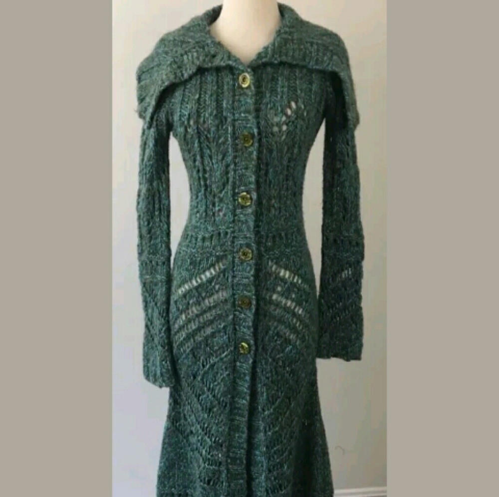 SOLD! Free People budapest turquoise Duster